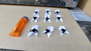 "Black Pin white ribbon / Mourning Black Pin (Babang Luksa) Black Badge - For the Relatives of the Dead""