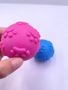 (có kèn) Bóng Cao Su Đồ Chơi Cho Chó Mèo Hình Dấu Chân Chó