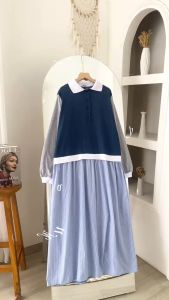 CHATERINE MAXY - FLOTTILICIOUS / Dress Wanita Denim Jeans Lebaran Outfit Korean Style Termurah Hits