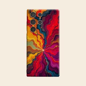 colorful radial wave Luxury Fashion Full Lens Protective Case for Samsung Galaxy S26 S25 S24 A56 A36 Plus Ultra
