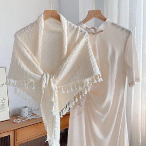 Cut Out for Cheongsam Shawl Outer Match Outwear Easiest for Match Chinese Style Ethnic Style Small Shawl Summer Thin Heattech Tassel Retro