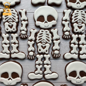 3D Halloween Skeleton Puzzle Cartoon Cookie Baking Molds Creative Stereoscopic Baking Tools for Commercial And Home Use