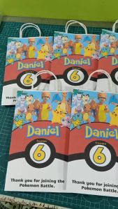 10pcs POKEMON D4 theme customized lootbags