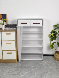 Little Carpenterr Rak Kasut Minimalis dengan Laci Minimalist Shoe Rack with Drawer Dustproof Shoe Rack Outdoor Shoe Organizer