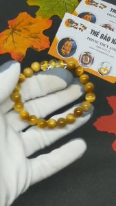 Vòng tay mắt hổ vàng nâu tam hợp dần ngọ tuất - size 8 10 12ly - may mắn tài lộc - có khai quang điểm nhãn - PHONG THỦY ANH VŨ