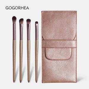 GOGORHEA ชุดแปรงอายแชโดว์ไฟเบอร์นุ่มสวยงามสูงสําหรับผู้เริ่มต้น 4 ชิ้นแบบพกพาไม่มีการส่องจากประเทศจีน