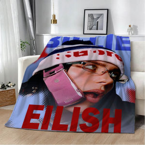 Bandai | Album E-EilishS Music Singer B-Billier-S Flannel Blanket Soft Throw Blanket Art For Home Decor Bedroom Bed Sofa Picnic Fan Gifts