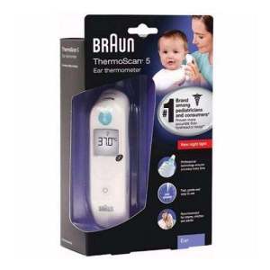 (Asal) Braun ThermoScan 5 IRT 6030 Telinga Termometer + 21ea penapis Lens (waranti 2 tahun) W-w