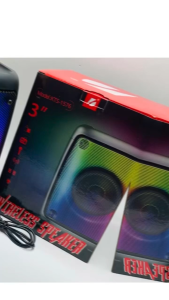 Original RGB Light Wireless Bluetooth Speaker with Free Mic Multicolor LED Flash Lights Portable Stereo Karaoke Super Bass 3 inch KTS Speakers