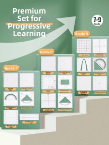 YUGUANG | Multipurpose Math Tools Ruler and Protractor Set