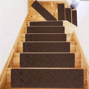 1pc 76x20cm Stair Tread Carpet Mat Self-adhesive Floor Mat Door Mat Step Staircase Non Slip Pad Protection Cover Pads Home Decor