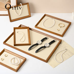 Oirlv ไม้เครื่องประดับถาดเครื่องประดับ Props เครื่องประดับ Key Storage สร้อยข้อมือสร้อยคอถาดต่างหูแหวนจอแสดงผลแผ่น