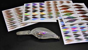 สติ๊กเกอร์ โฮโลแกรม Hologram ติดเหยื่อปลอม DIY ตรงกับ 2023 ครีบปลา ทำงานอุปกรณ์ สามารถส่งพร้อมส่งจากเชียงใหม่