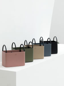 กล่องใส่ปากกาหนังเรียบง่ายสไตล์นอร์ดิกกล่องเก็บรีโมทสร้างสรรค์วัสดุ PU ถังเก็บของตั้งโต๊ะโต๊ะเครื่องแป้งที่นิยมในโลกออนไลน์