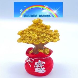 0MONEY TREE (New-Small-Gold+Red) #SIZE: H8cm #991
