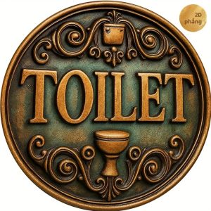 CIFbuy | Biển Hiệu Treo Tường Bằng Sắt Phong Cách Cổ Điển 20x20cm Kiểu Dáng Vintage Mộc Mạc Dùng Làm Biển Nhà Vệ Sinh Trang Trí Trong Nhà & Ngoài Trời Lý Tưởng Cho Nhà Ở Quán Cà Phê