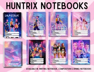 Kpop Demon Hunters HUNTRIX School Notebooks - available in Writing Composition and Spring Notebook