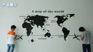 World Map Wall Sticker Acrylic 3D Solid Crystal Bedroom Wall Living Room Classroom Stickers Office Decoration Ideas