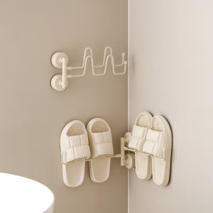 Suction Cup Slipper Hanger Rotatable Shoe Drying Rack for Bathroom and Balcony Wall Mounted Water Draining Shoe Rack
