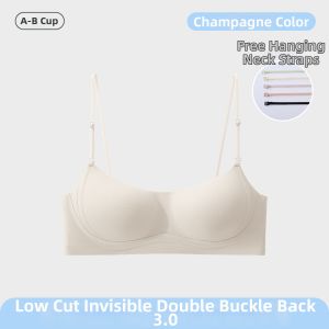 Invisible Seamless Small Bust Enhancing Summer Thin Low-cut Brassiere