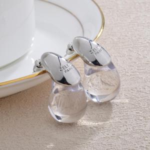 European and American New Transparent Resin Water Droplet Simple and Versatile Fashionable Temperament Personalized Earrings