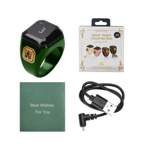 GAQQEE | Smart Bluetooth App Tasbih Tally Counter OLED Digital Zikr Ring Counters for Muslims Prayer Time Vibration Reminder Alarm Clock