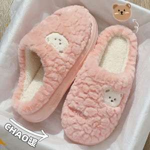 Dép Nữ Ấm Áp Trong Nhà Mùa Thu Đông 2025 Dép Bông Mới Dễ Thương Chống Trượt Dép Cotton Cho Nữ Dép Lông Cừu Mềm Mại