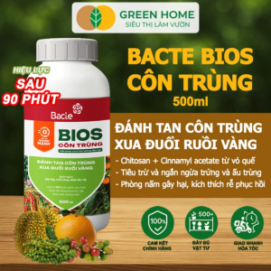 Chế Phẩm Sinh Học Bacte Bios Côn Trùng Green Home Chai 500ml Từ Thảo Mộc Hiệu Lực Nhanh Mạnh