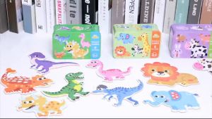 Clearance 🇲🇾 Ready Stock Baby Early Learning Cartoon Puzzle Iron Box Kindergarten Educational Toys Cognitive Flash Cards