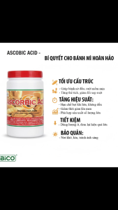 Vitamin Ascorbic Acid C tạo độ nở xốp cho bánh mì và các loại bánh nướng - hộp 1000 viên