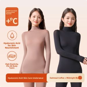 MiiOW | Warm Thin Womens Underwear Set Face Mask Skin-friendly Fabric Autumn Thermal Wear Long Sleeve Regular Fit Korean Style