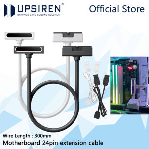 UPSIREN motherboard 24PIN Extension Cable ARGB PC Cable with 5V 3Pin 90 Degree Right-Angle Design Male-to-Female Connectors
