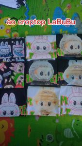 Áo Labubu Hottrend áo croptop phom rộng áo croptop phom ôm áo tập nữ áo sát nách nữ áo thun gấu áo thun nữ kiểu tôn giáng vải 100%cotton mát mềm minh hình in to rõ và sắc nét