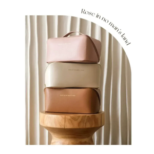 Ladies Luxury PU Leather Pillow Makeup Bag - Large Capacity Travel Portable Waterproof Cosmetic Bag Pillow Makeup Bag