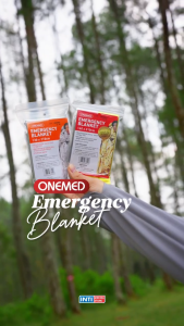 ONEMED - Emergency Blanket Camping Hiking Aluminium Foil | Selimut Darurat Anti Dingin Hipotermia Tenda