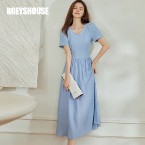 Roey s house | Elegant Flare Sleeve Waist Cinching Dress Women Summer