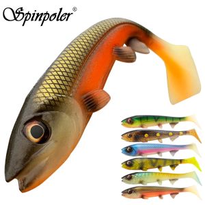 Spinpoler 14cm/18cm Shad Pike Lure Swimbait Square Tail Soft Artificial Bait Big Game For Pike Perch Catfish Zander Fishing Gear