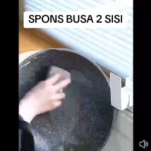 Spons Busa Cuci Piring Anti Minyak Dua Sisi / Magic Sponge Busa Dapur  Spons Cuci Piring  2 Sisi Pembersih Multifungsi