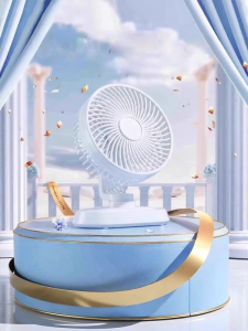 Desktop Mini Fan Quiet Office USB Charging Fan Small Home Use Portable Tabletop Fan Fresh Style Oscillating Head Support