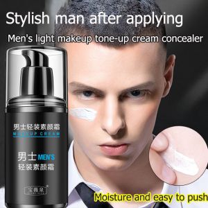 Men BB Cream Full Coverage Foundation Nourishing Natural Whitening Makeup Base Cream Long Lasting Waterproof Concealer Lazy Tone Face Cream