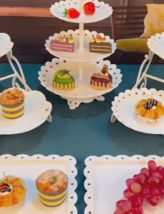 Umi Mall-2/3Tier Cake Dessert Stand Cookie Tray Rack For Wedding Candy Buffet Fruit Holder