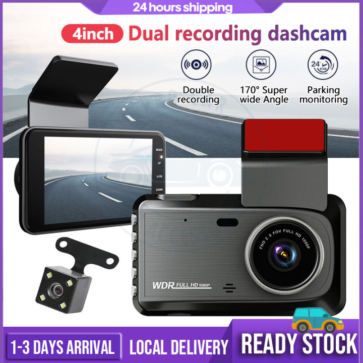 4 inch Car Recorder Dash Cam 1080P Dual lens Touch Screen HD Driving ...