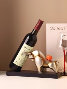Creative Bull Wine Rack Home Decor Luxury Resin Storage Shelf Office Decoration TV Cabinet Display Stand Modern Simple Style