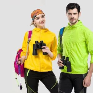 Men Women Waterproof Hiking Climbing Clothes Sun Protection Waterproof Jacket Quick Dry Waterproof Rain Wind Breaker Coat