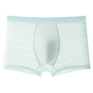 MiiOW | กางเกงบ็อกเซอร์ชายผ้าไหมน้ำแข็ง Catman กางเกงบ็อกเซอร์ทรงแบนป้องกันแบคทีเรียสำหรับเยาวชน ช่วงต้นวัยรุ่น วัยรุ่น เสื้อผ้าชั้นในชาย