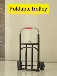 REAIM Folding Trolley Cart  Multifunctional Heavy Duty Foldable Shopping  Luggage Push Cart for Grocery and Outdoor Use
