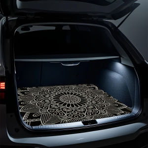 VIKAMA Mandala Floral Trunk Mat Non Slip Stain Resistant Universal Boot Liner Boho Car Interior Mat