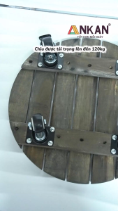 Đế Lót Chậu Cây D35cm Bánh Xe Cao CấpTải 150Kg Chuyên Kê Chậu Giúp Vệ Sinh Dễ Dàng Sàn Sân - Hình Tròn Màu Xám Đen (Walnut)