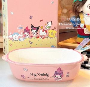 PIRING MAKAN IMPORT SANRIO / PIRING LAUK KUROMI / MANGKOK POCHACCO