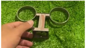 Kệ ly KAG-KLB36 bao gồm 2 ly thủy tinh để bàn chải kem đánh răng giá ly đế đúc vuông cao cấp inox 304 Nhật Bản sang trọng thiết kế tuyệt đẹp